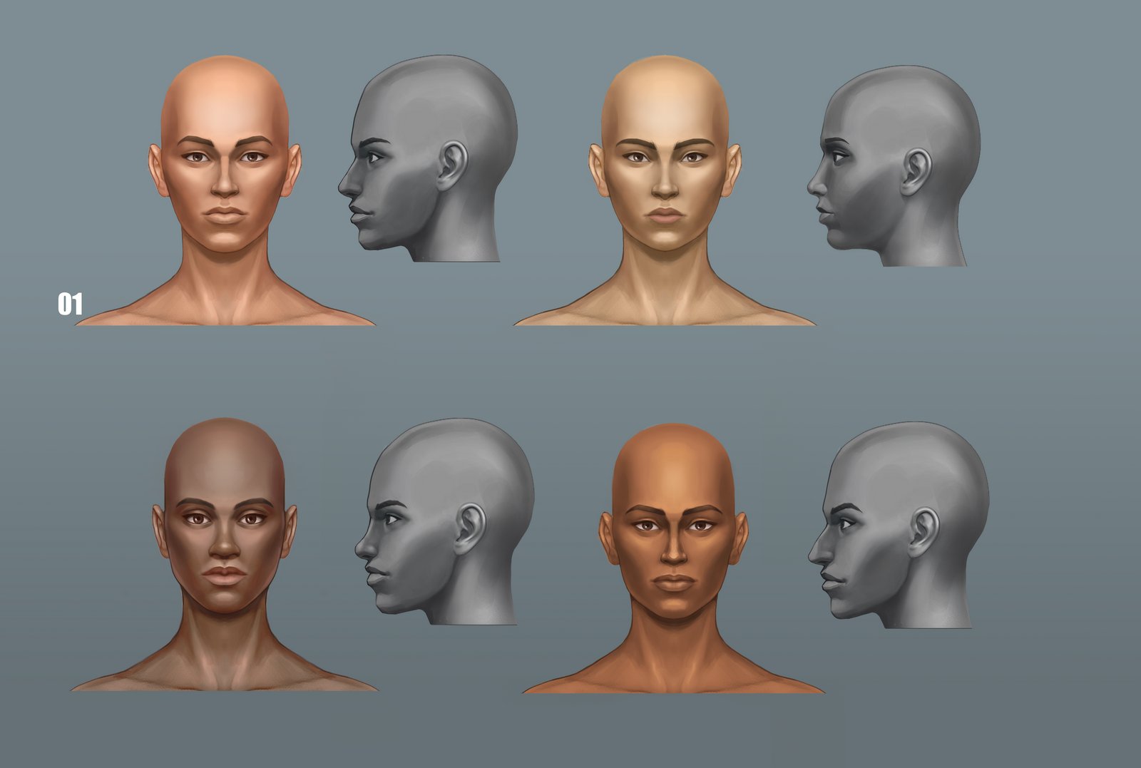 Female face 01 Wip